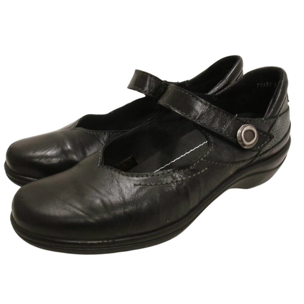 Romika Leather Black Mary Jane Cassie size EU 41 US 10 by Josef Seibel German - Picture 2 of 8